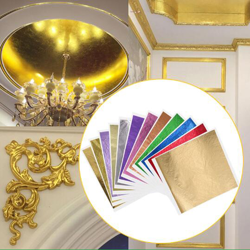Art Craft With Leaves - 1000ชิ้น/แพ็คสีฟ้าแผ่นทอง Glitter กระดาษ Art Crafts Gilding