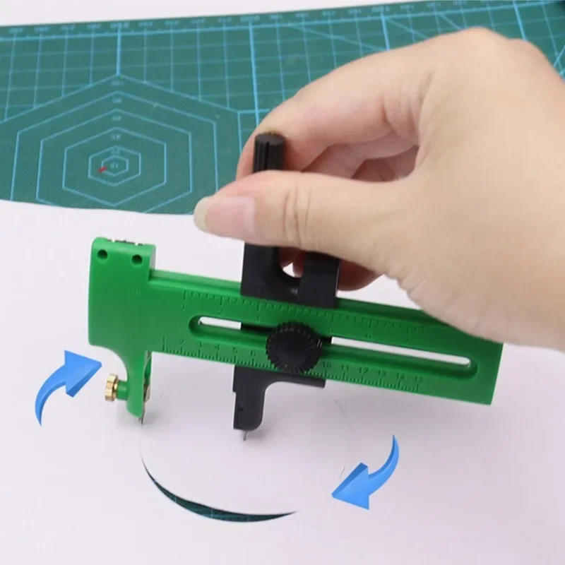 Art Craft Paper - เครื่องตัดวงกลมแบบปรับได้ พกพาสะดวก หลายขนาด มีดตัดกระดาษ สำหรับงาน DIY
