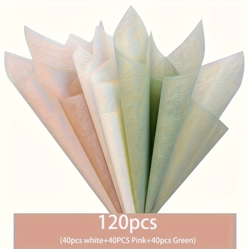Art Craft Paper - 120 ชิ้น - กระดาษห่อดอกไม้แบบถอดได้, กระดาษห่อดอกไม้, กระดาษห่อจัดดอกไม้,