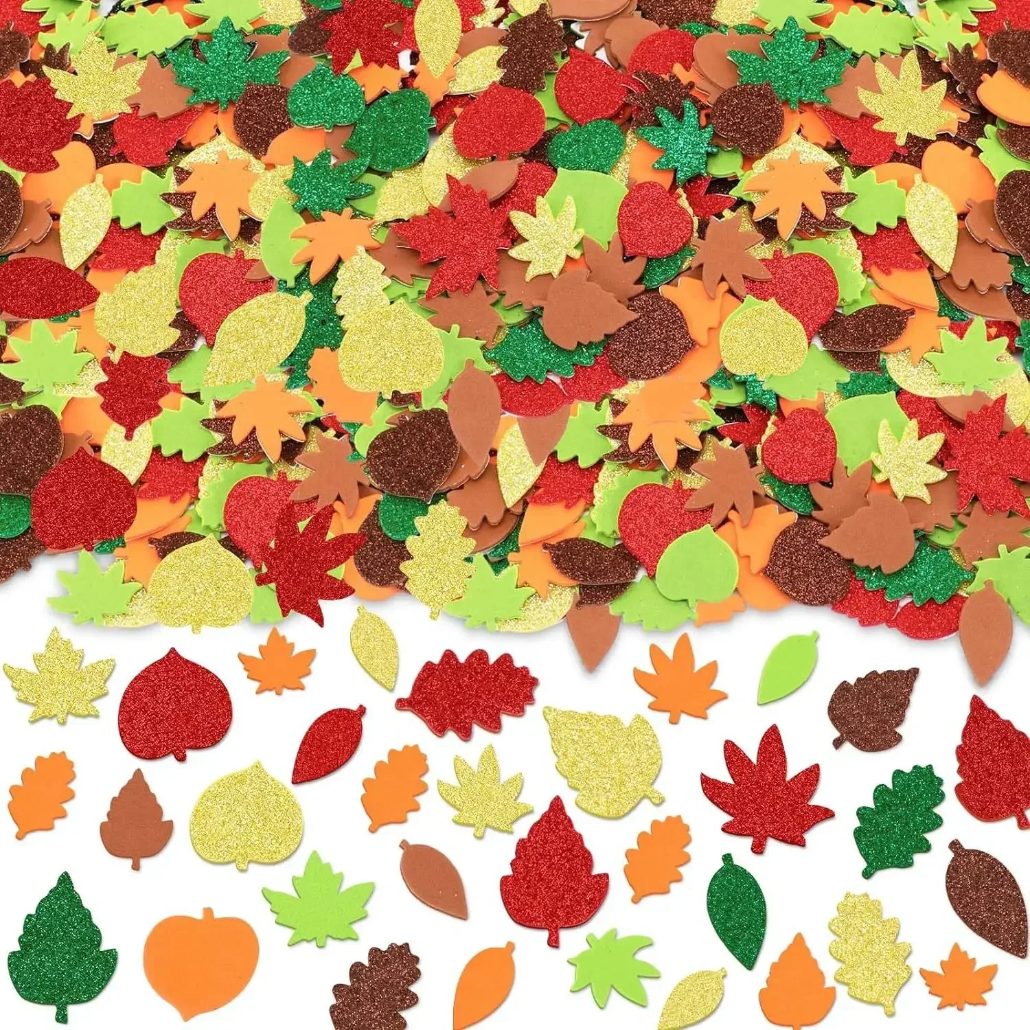 Art Craft With Leaves - ศิลปะการตกแต่งรูปใบไม้ร่วงแบบทำมือสำหรับเด็กวันขอบคุณพระเจ้าชุดงานฝีมือฤดูใบไม้ร่วง