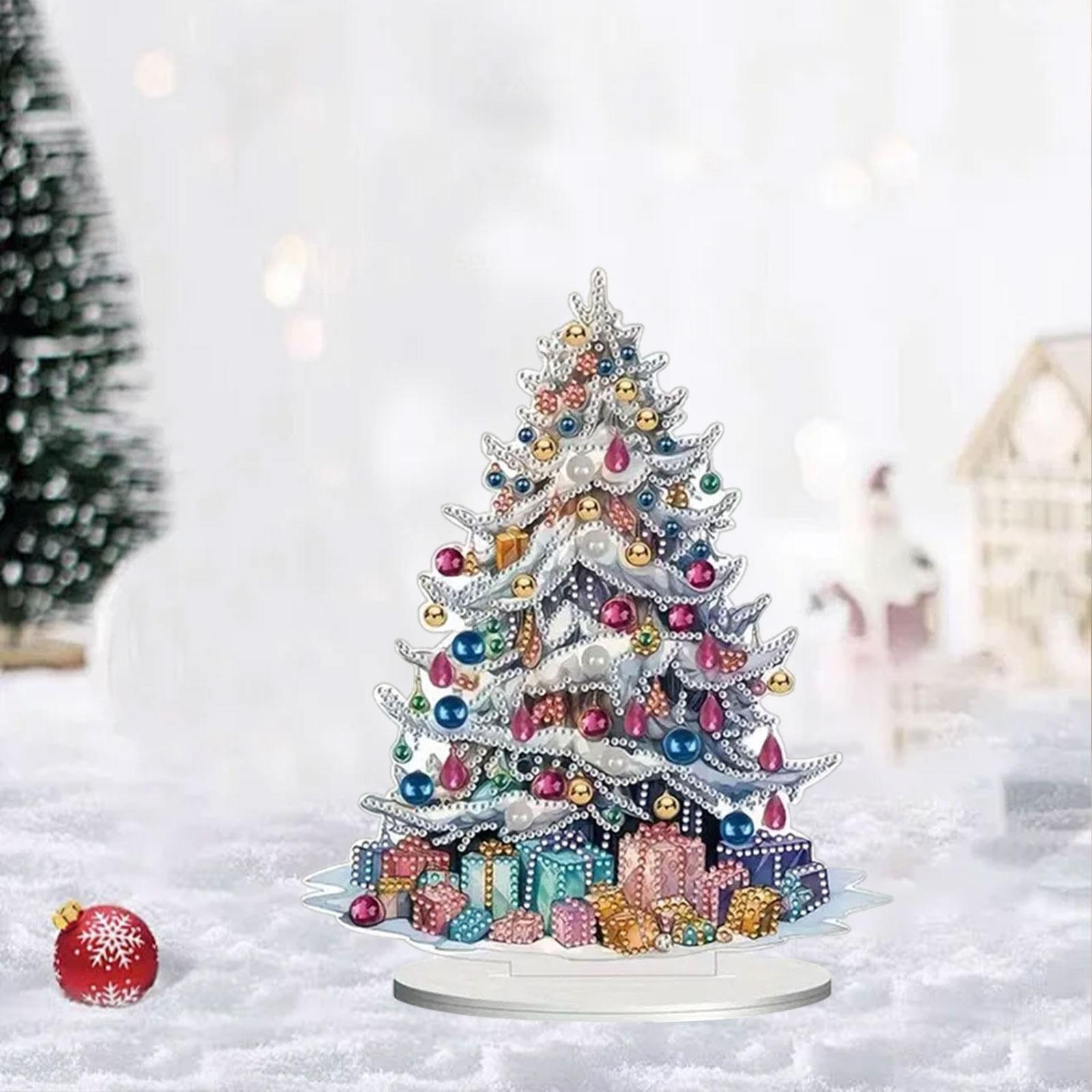 Art And Craft Xmas Tree - ต้นคริสต์มาสเดสก์ท็อปตกแต่ง Xmas Tabletop เครื่องประดับศิลปะหัตถกรรมของขวัญสะสมประดิษฐ์ Xmas Tree