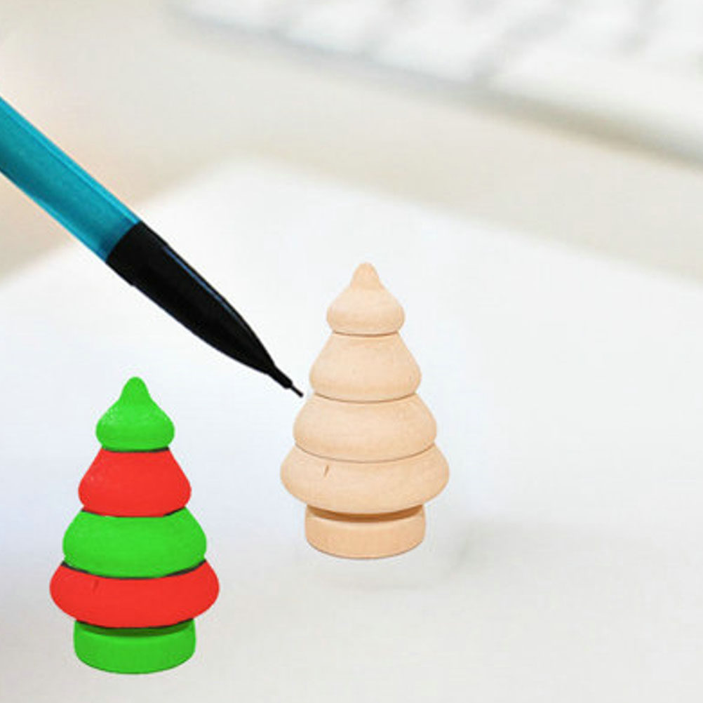 Art And Craft Xmas Tree - ชุดงานฝีมือไม้สำหรับตกแต่ง 20 ชิ้น รูปคนหิมะและต้นคริสต์มาส สำหรับงานประดิษฐ์ DIY