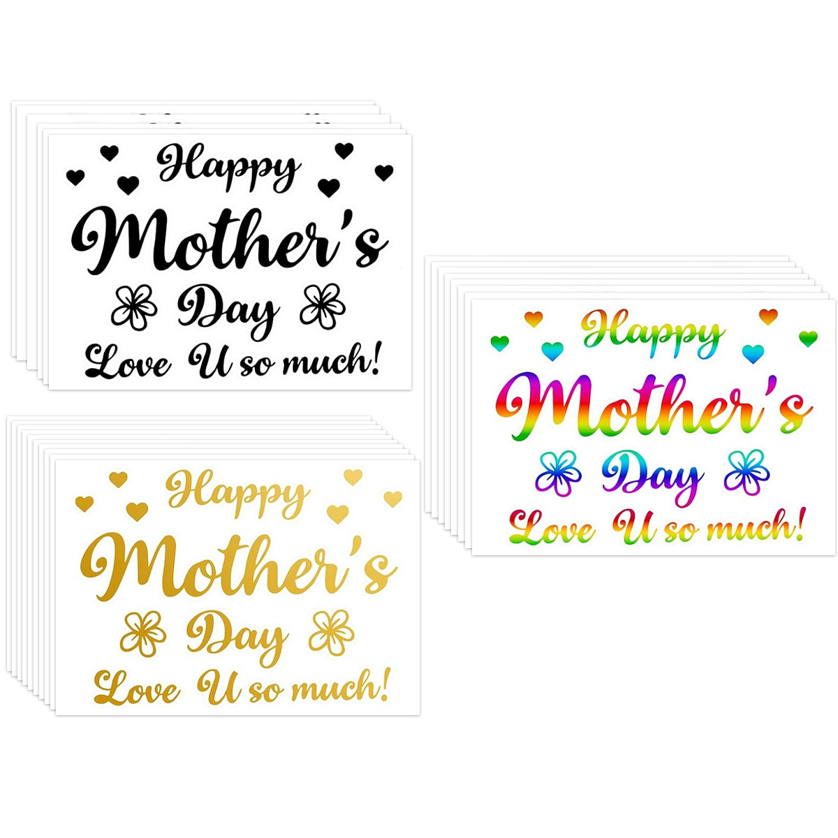 Art Craft Mother'S Day - สติกเกอร์ติดลูกโป่งสำหรับงานปาร์ตี้วันแม่ สติกเกอร์ใสติดกระจก ของตกแต่ง DIY สำหรับงานอีเว้นท์ ของตกแต่งผนัง