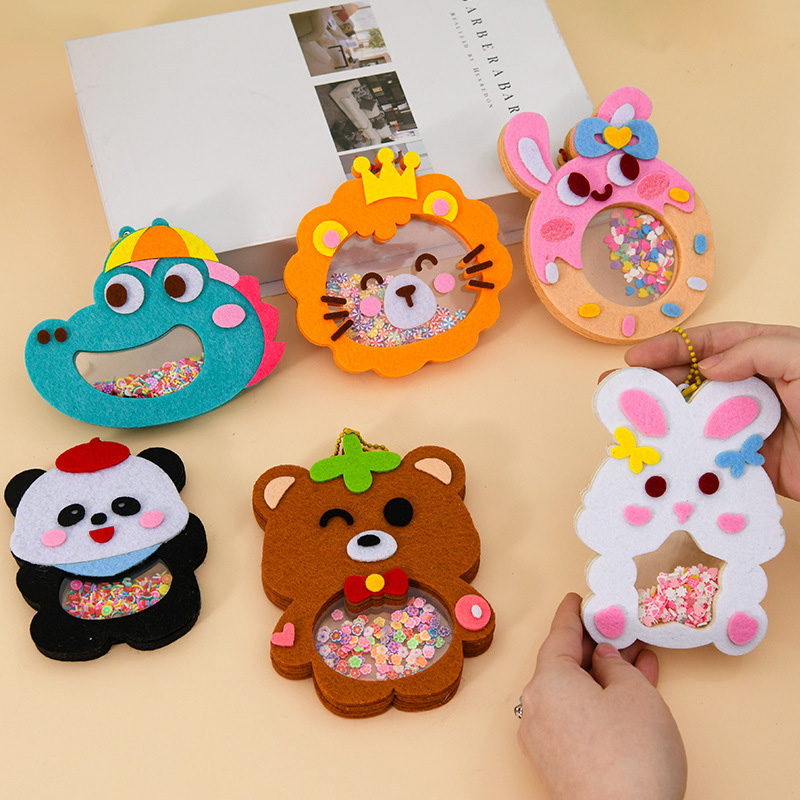 Art Craft Kindergarten - ชุดงานฝีมือ DIY จี้สัตว์เขย่าสำหรับเด็ก ผู้ชาย ผู้หญิง ง่ายต่อการติดกาว