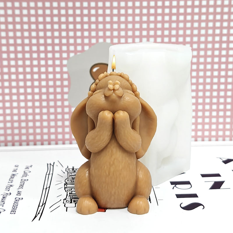 Art Craft Rabbit - แม่พิมพ์เทียนรูปกระต่ายหูยาว สำหรับทำเทียนหอม DIY ทำมือ สไตล์บำบัด น่ารัก