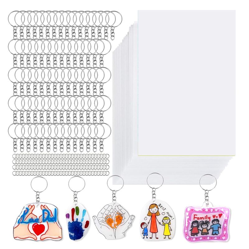 Art Craft Mother'S Day - แผ่นพลาสติกหดได้ LIKE WISH ชุด DIY สำหรับทำพวงกุญแจ