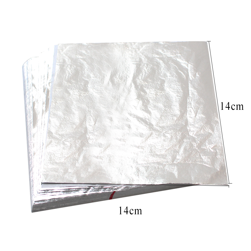 Art Craft With Leaves - เลียนแบบใบแผ่นฟอยล์อลูมิเนียมสำหรับงานหัตถกรรมตกแต่งเล็บ100Pcs 14X14cm กระดาษ
