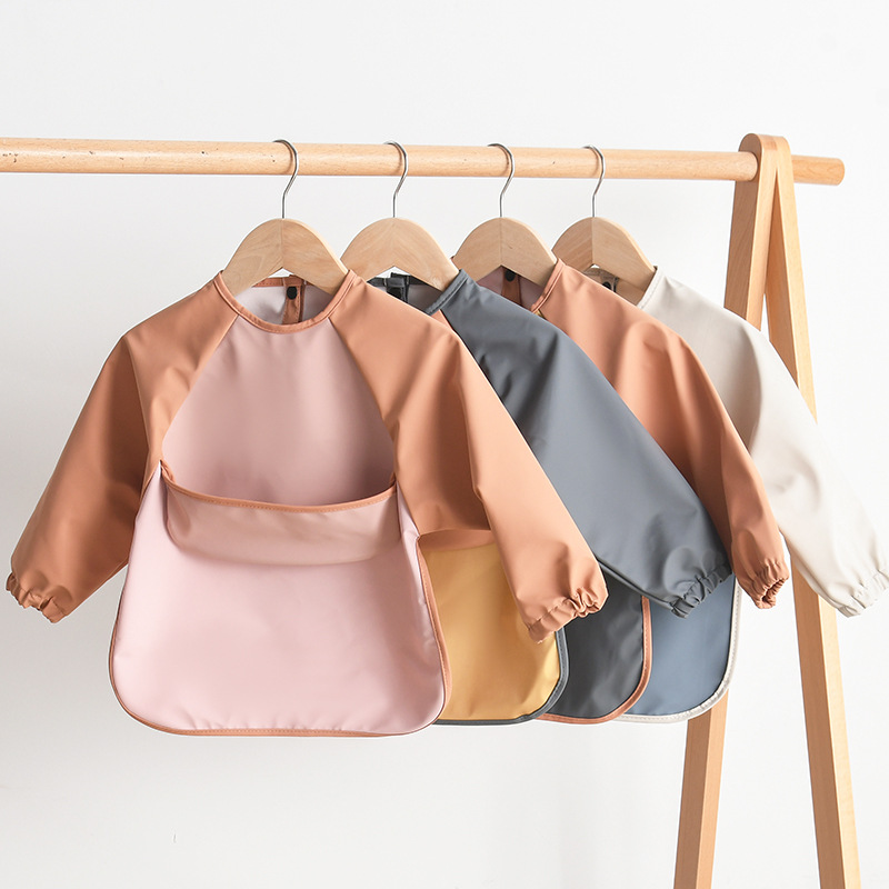 เด็กทารกแขนยาว PU Bibs เด็กศิล - Art Craft And Cloth บทวิจารณ์และราคา