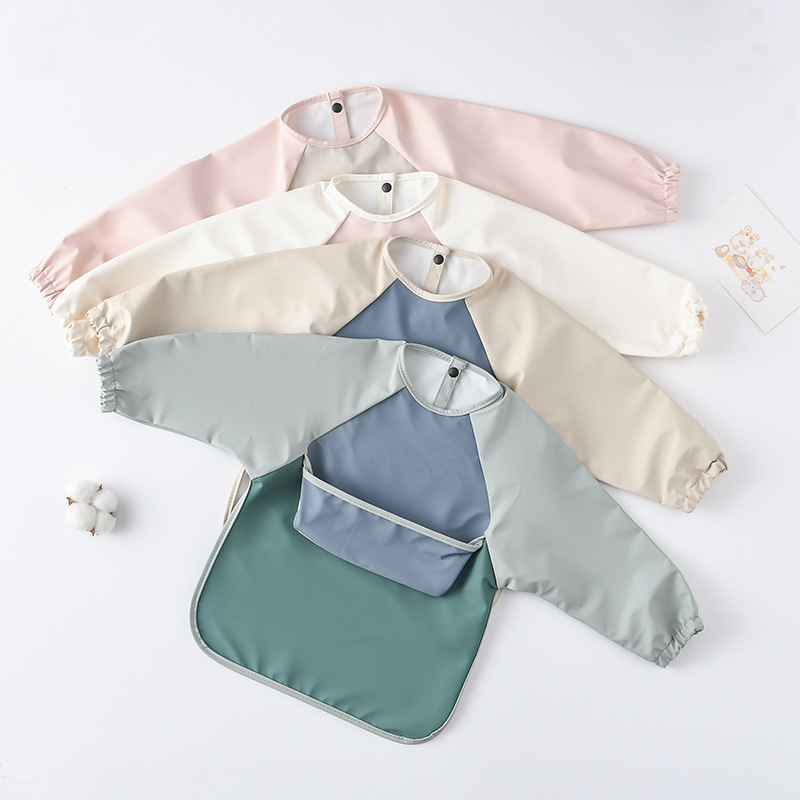 เด็กทารกแขนยาว PU Bibs เด็กศิล - Art Craft And Cloth บทวิจารณ์และราคา