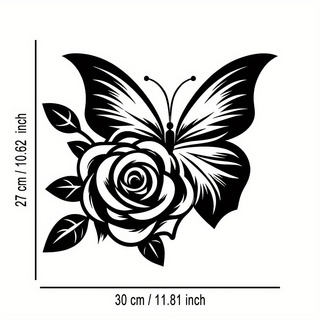ศิลปะบนผนังโลหะกุหลาบผีเสื้อเห - Art Craft Logo Design บทวิจารณ์และราคา