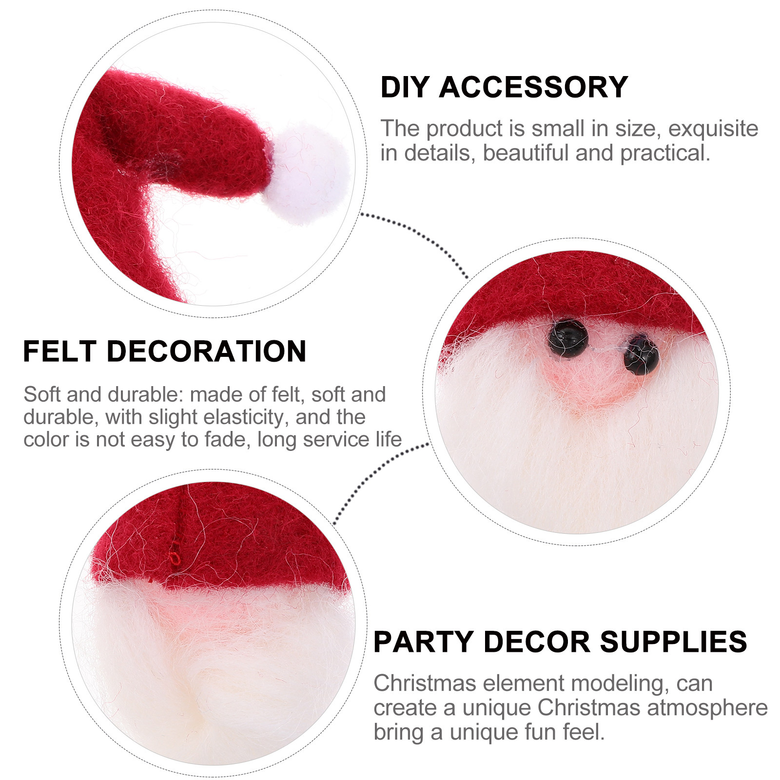 6 ชิ้น พรีเมี่ยม เฟลท์ ซานตาคล - Art And Craft Xmas Tree บทวิจารณ์และราคา