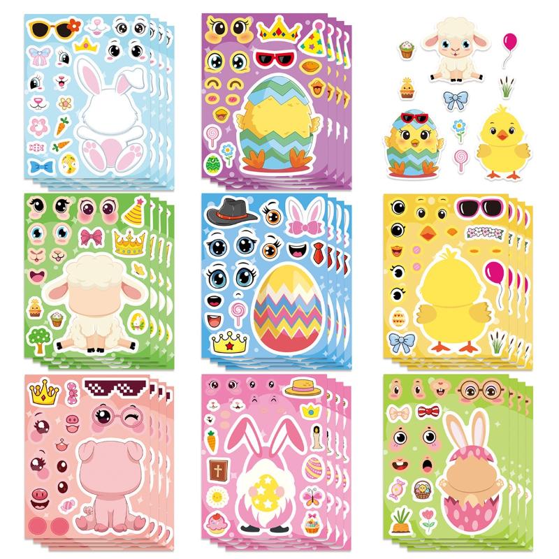 DIY การ์ตูนไข่อีสเตอร์สติกเกอร - Art Craft Rabbit บทวิจารณ์และราคา