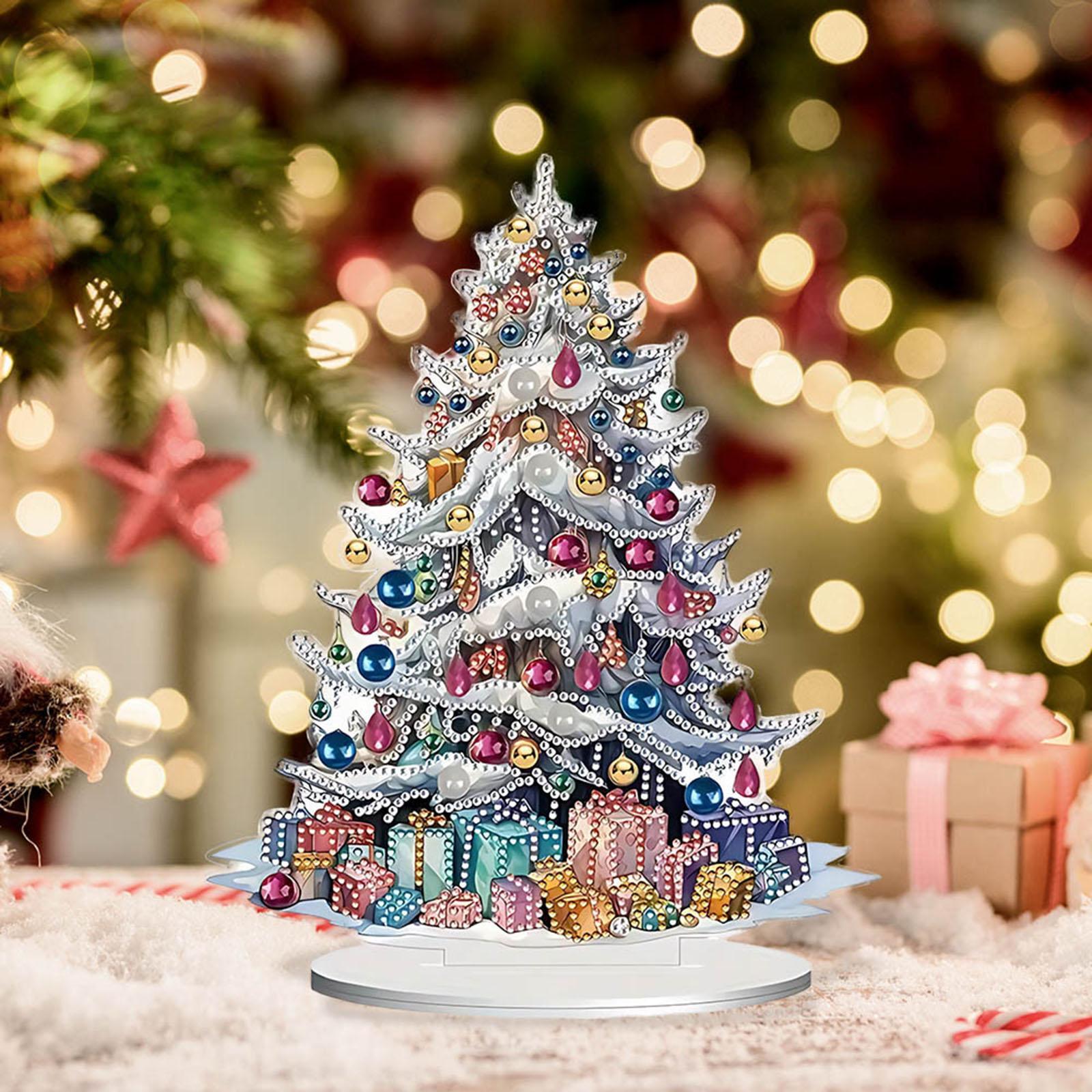 ต้นคริสต์มาสเดสก์ท็อปตกแต่ง Xm - Art And Craft Xmas Tree บทวิจารณ์และราคา