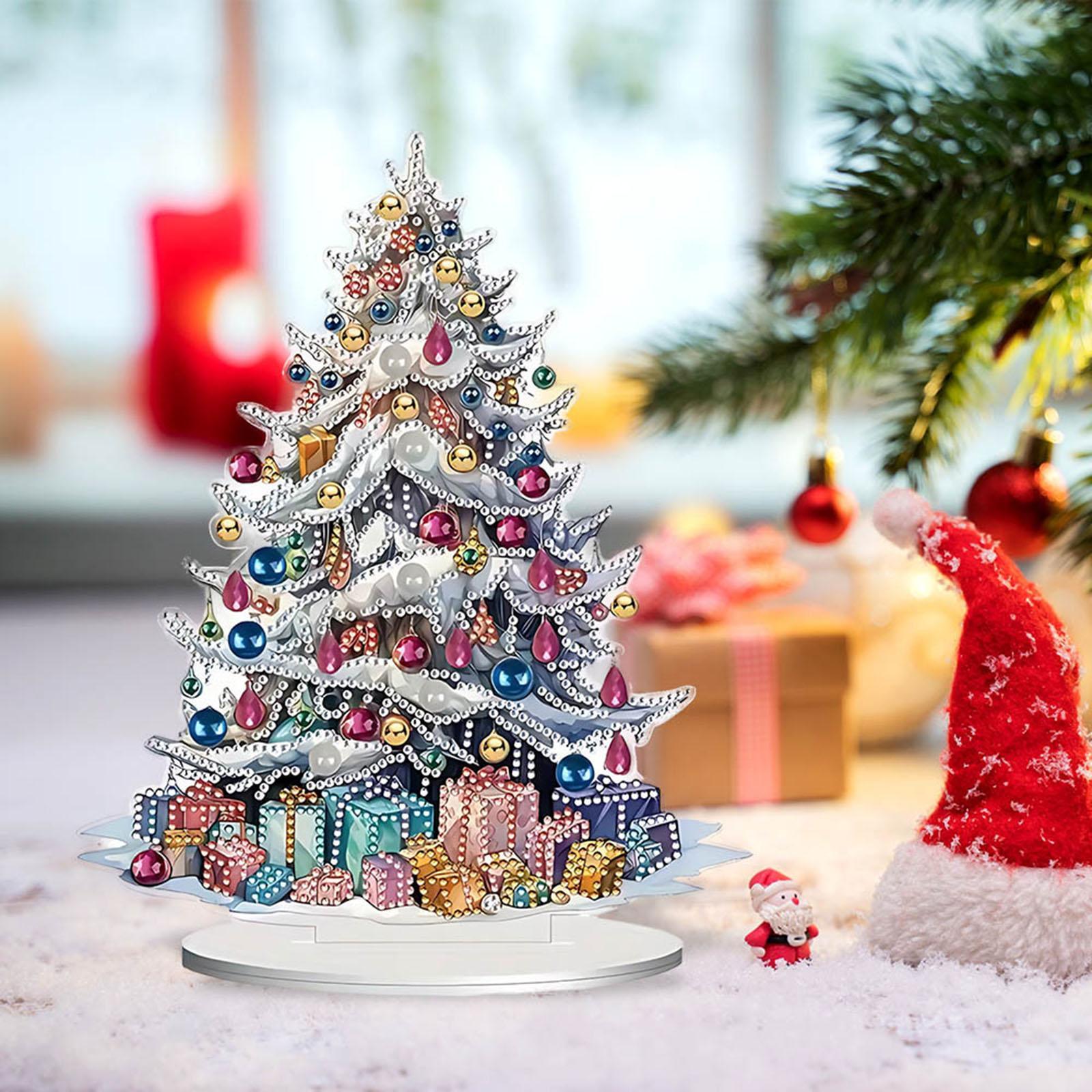 ต้นคริสต์มาสเดสก์ท็อปตกแต่ง Xm - Art And Craft Xmas Tree บทวิจารณ์และราคา