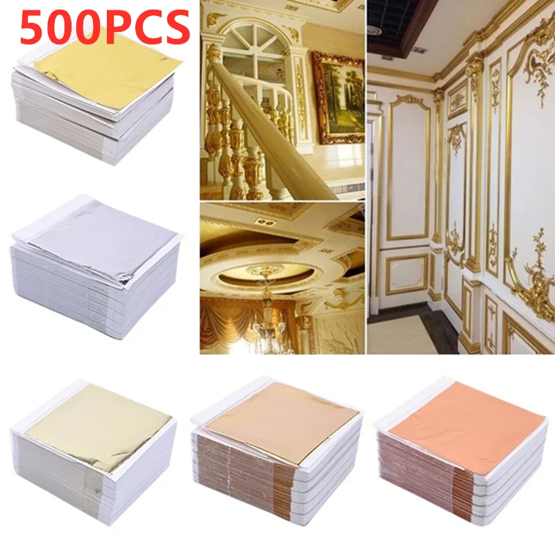กระดาษฟอยล์เลียนแบบทองเงิน 500 - Art Craft With Leaves บทวิจารณ์และราคา