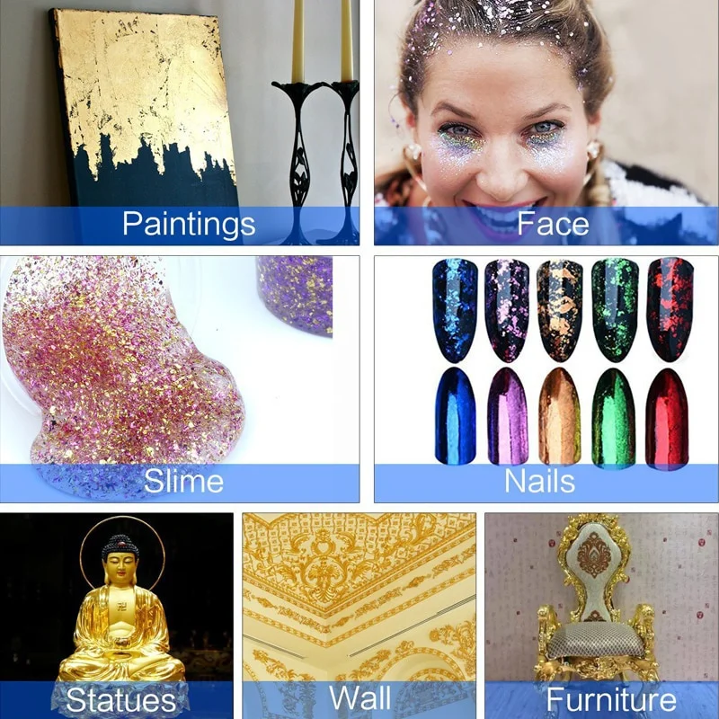 กระดาษฟอยล์เลียนแบบทองเงิน 500 - Art Craft With Leaves บทวิจารณ์และราคา