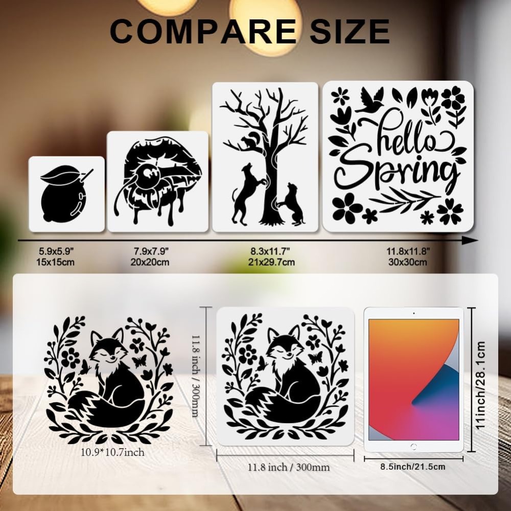ลายฉลุงานฝีมือรูปสุนัขจิ้งจอกแ - Art Craft With Leaves บทวิจารณ์และราคา