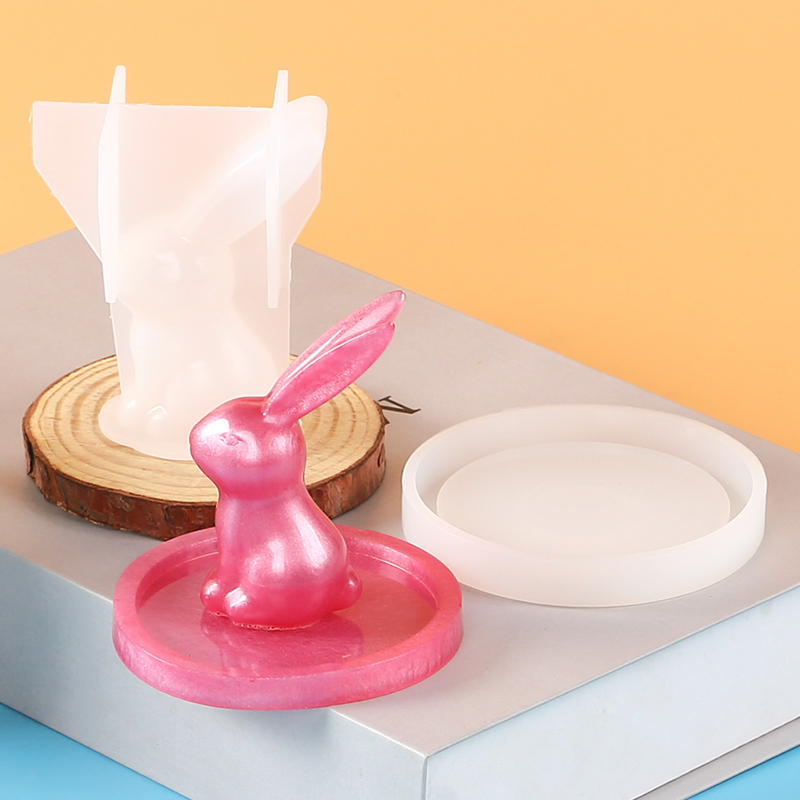 2 ชิ้น 3D กระต่ายผู้ถือแหวนซิล - Art Craft Rabbit บทวิจารณ์และราคา