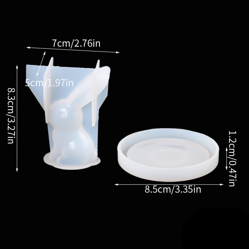 2 ชิ้น 3D กระต่ายผู้ถือแหวนซิล - Art Craft Rabbit บทวิจารณ์และราคา