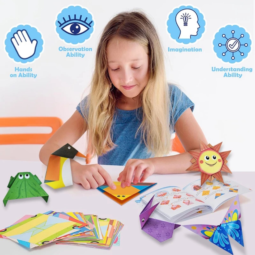 ชุดอุปกรณ์พับกระดาษโอริกามิใหม - Art Craft Kindergarten บทวิจารณ์และราคา