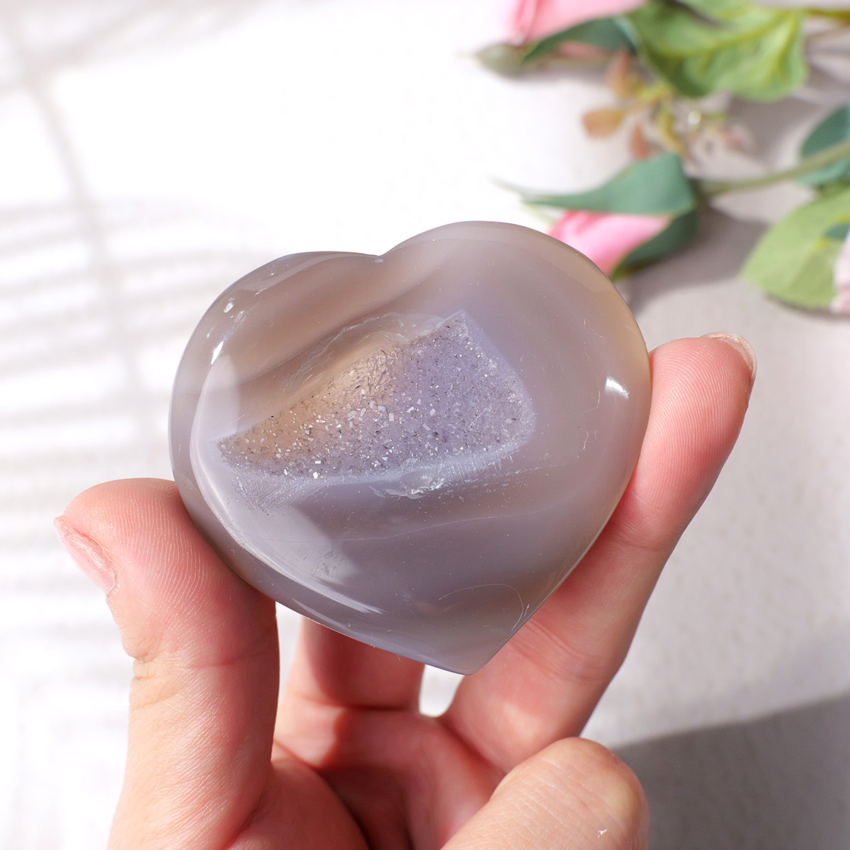 1PC อาเกตธรรมชาติ Love Heart S - Art Craft Mother'S Day บทวิจารณ์และราคา