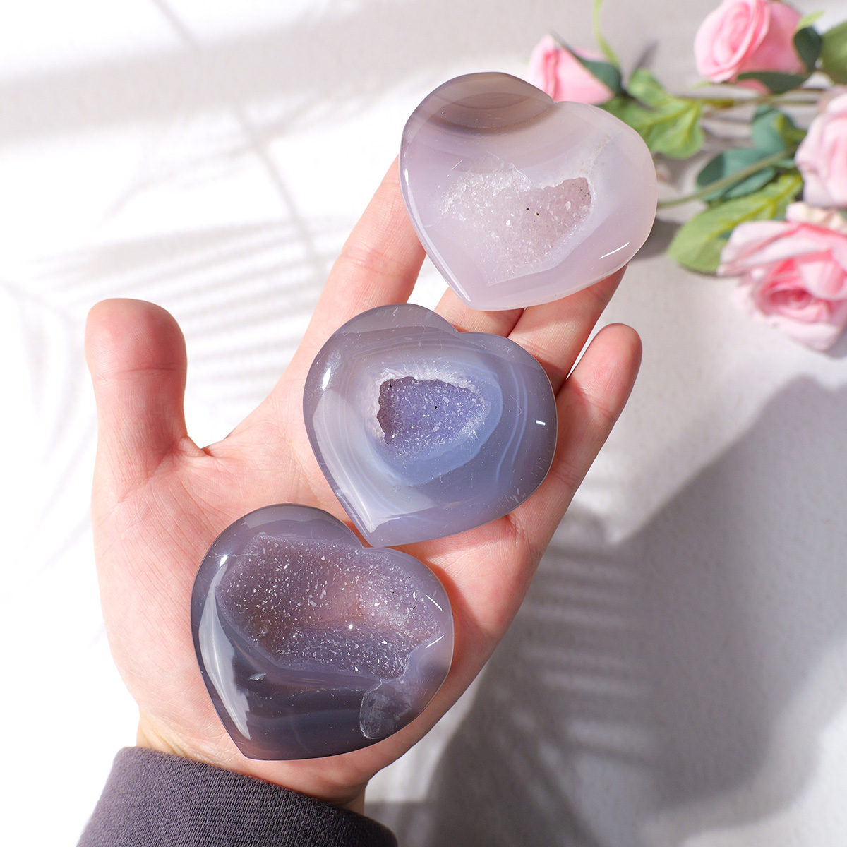 1PC อาเกตธรรมชาติ Love Heart S - Art Craft Mother'S Day บทวิจารณ์และราคา