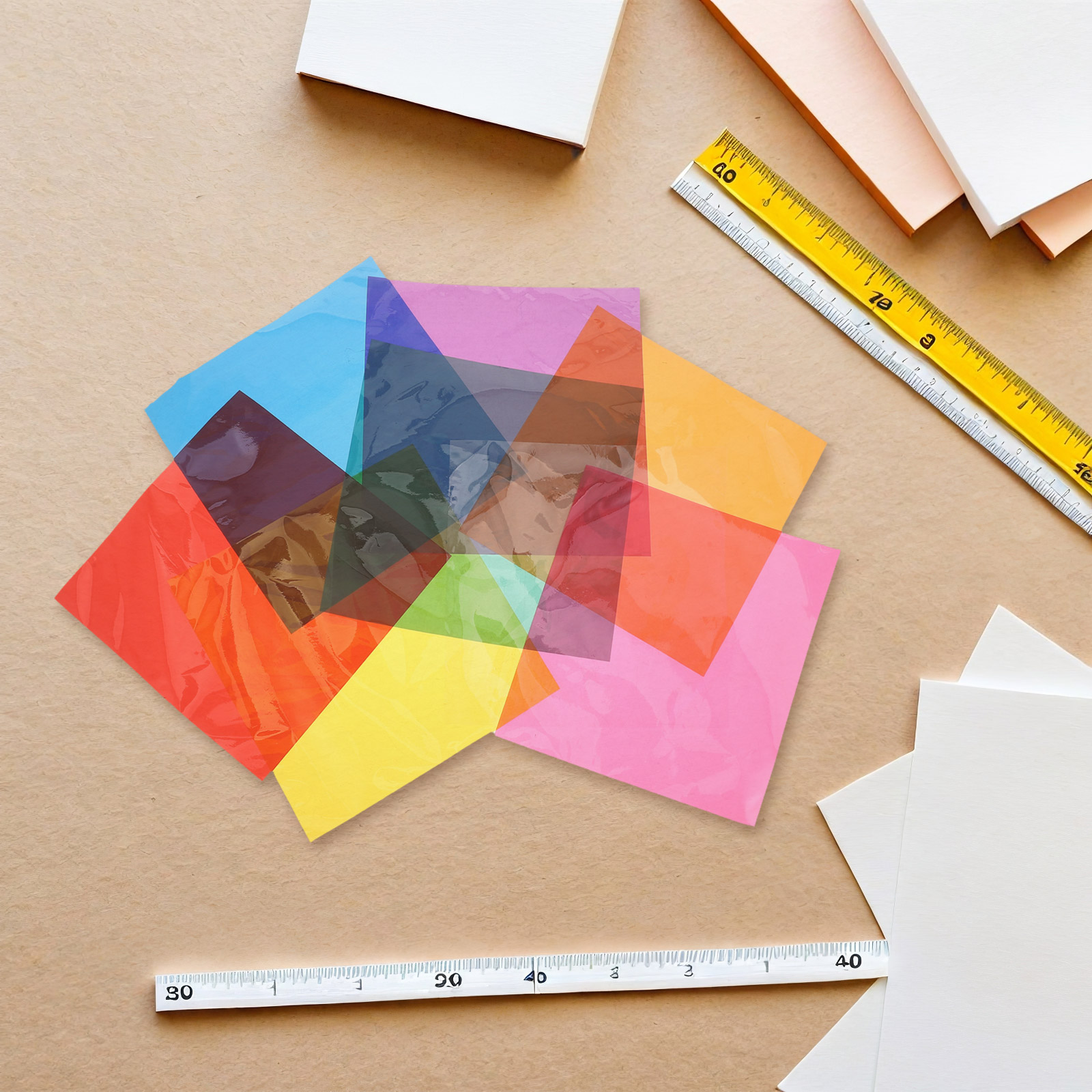แผ่นเซลโลเฟนหลากสี 90 ชิ้น กระ - Art Craft With Paper บทวิจารณ์และราคา