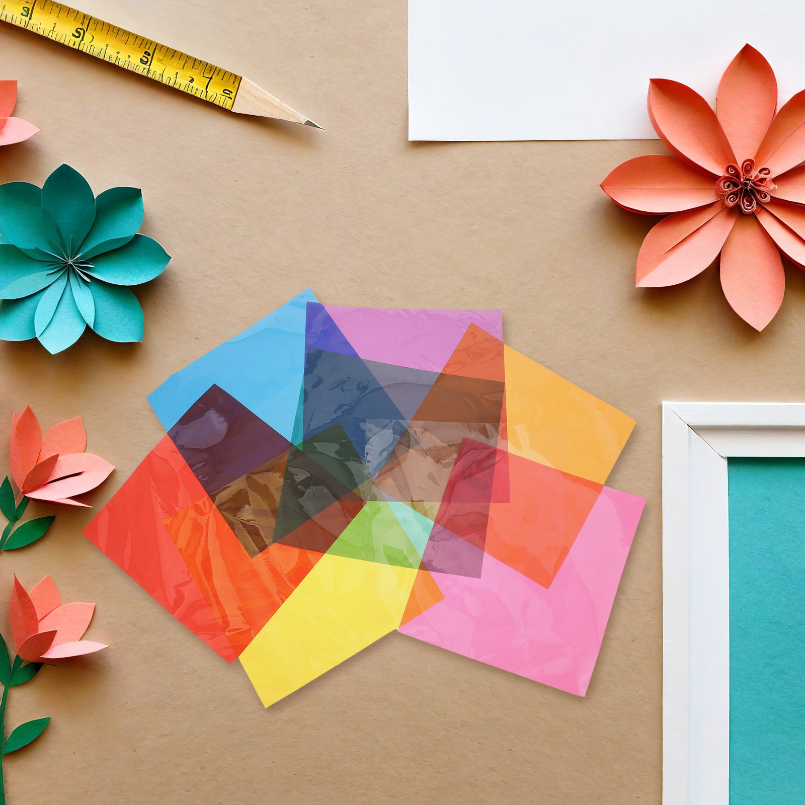 แผ่นเซลโลเฟนหลากสี 90 ชิ้น กระ - Art Craft With Paper บทวิจารณ์และราคา
