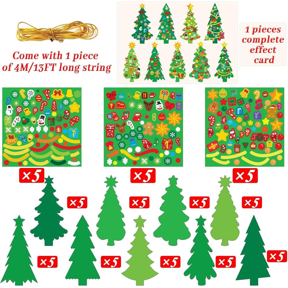 DIY 945 ชิ้น ชุดงานฝีมือต้นคริ - Art And Craft Xmas Tree บทวิจารณ์และราคา